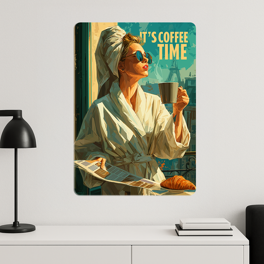 Coffe Time Paris v2 - Metal Poster