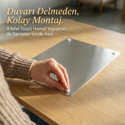 Gerçekçi Dolunay ve Ay Manzarası - Metal Poster / Tablo