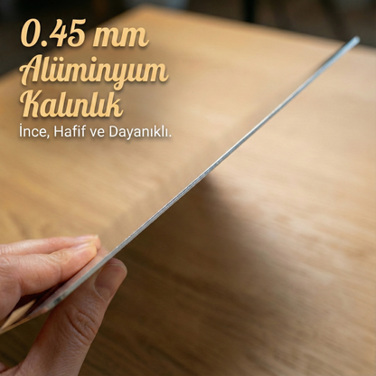 Gerçekçi Dolunay ve Ay Manzarası - Metal Poster / Tablo