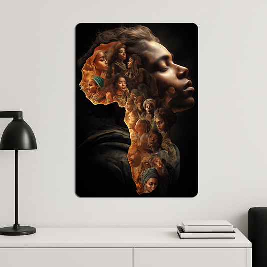 Afrikalı Kadın - Metal Poster