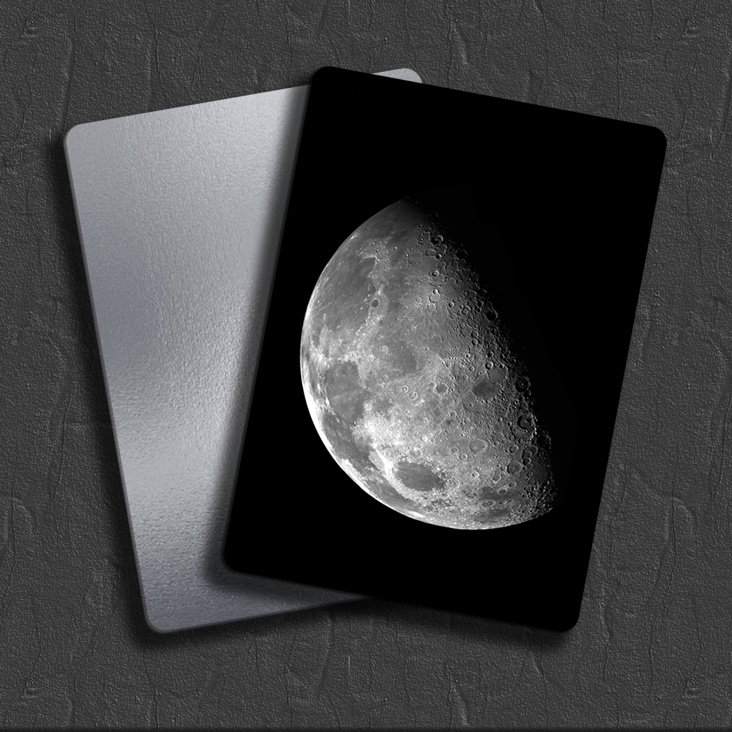 Gerçekçi Dolunay ve Ay Manzarası - Metal Poster / Tablo