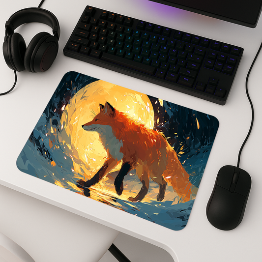 Kar Üzerinde Tilki v2 - Mousepad