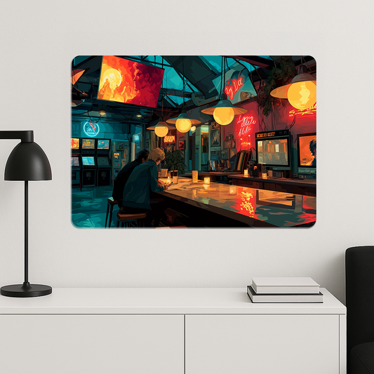 Retro Cafe - Metal Poster