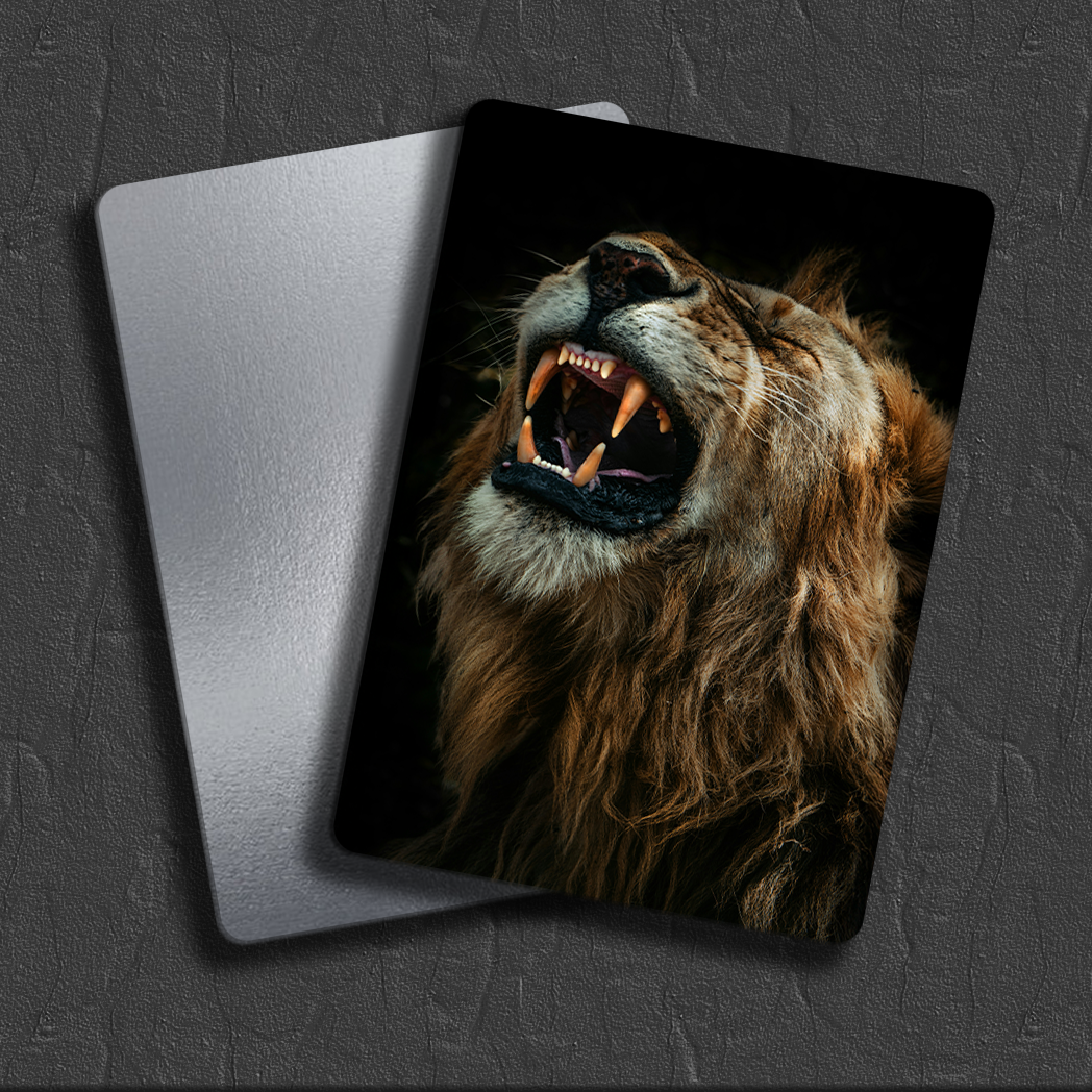 Kükreyen Aslan - Metal Poster / Tablo