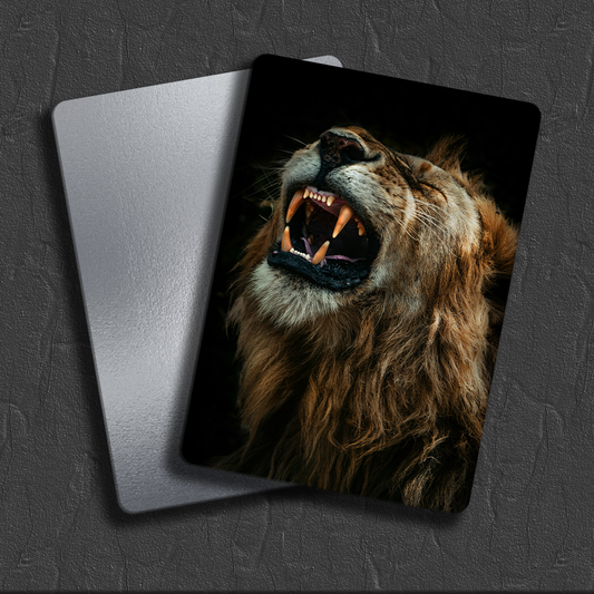 Kükreyen Aslan - Metal Poster / Tablo
